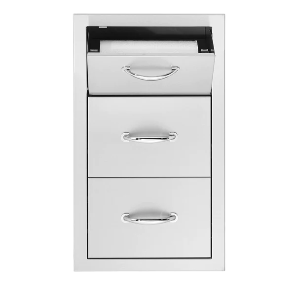 TrueFlame 17" Vertical 2-Drawer & Paper Towel Holder Combo TF-TDC-17